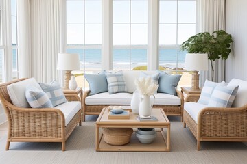 Rattan Coastal Living: Sunlit Interiors with Spacious Windows