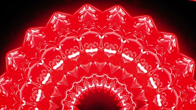 Heart Beats Red Rays Rising from Horizon