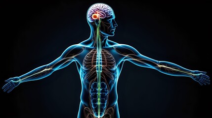 An anatomical visualization showcasing the beauty of the nervous system.