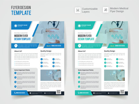Medical Flyer Design Editable Template