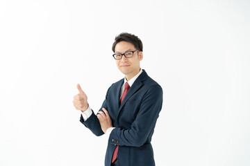 グッドポーズをするビジネスマン