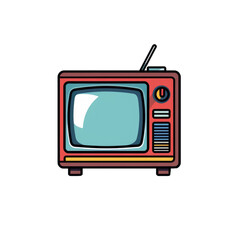 isolated old tv icon illustration