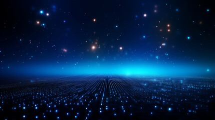 Abstract motion particle wallpaper technology background, futuristic science digital wave...