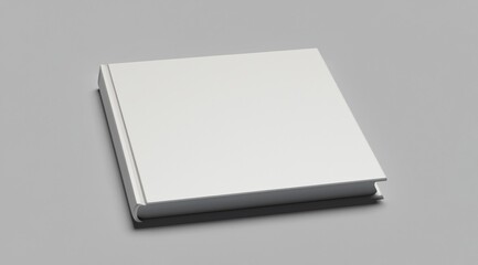 blank white book mockup on white background