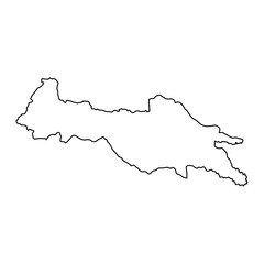 Sucumbios Province map, administrative division of Ecuador. Vector illustration.