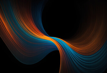 Vibrant rainbow, orange, teal, white, grainy, gradient, color flow wave on black background, 
