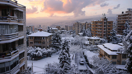 Storm Hiba recedes, leaving snow and ice.