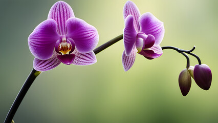 Orchid (Orchidaceae family) Generative AI.