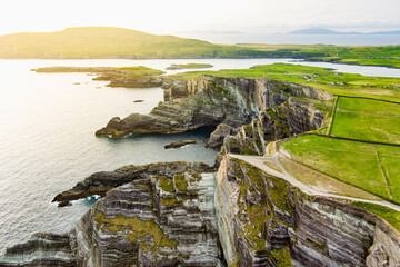 Kerry Cliffs, widely accepted as the most spectacular cliffs in County Kerry, Ireland. Tourist...