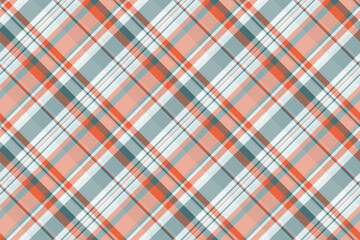 Artwork vector texture seamless, softness tartan pattern check. Linear plaid background textile fabric in red and white colors.