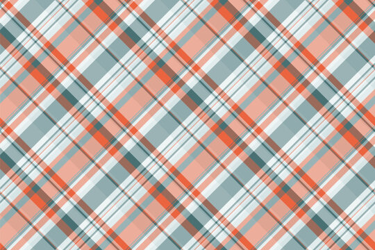 Artwork vector texture seamless, softness tartan pattern check. Linear plaid background textile fabric in red and white colors.