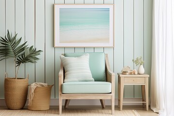 Mint Chair Sunshine: Coastal Style Wall Decor in Bright Room