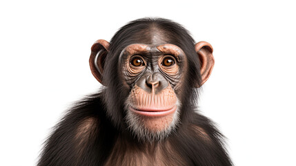 Chimpanzee isolated on white background