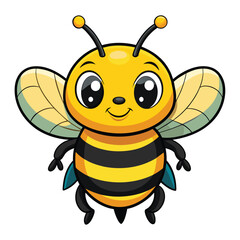 Vector of Cartoon Bumblebee illustration on white