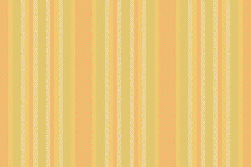 Obraz premium Drapery pattern textile vector, textile fabric background stripe. Network vertical seamless texture lines in yellow and orange colors.