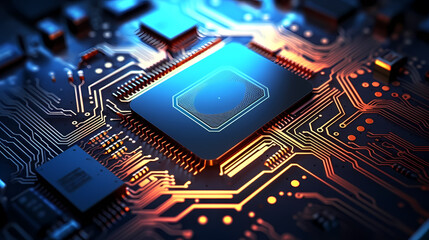 Central computer processor CPU concept