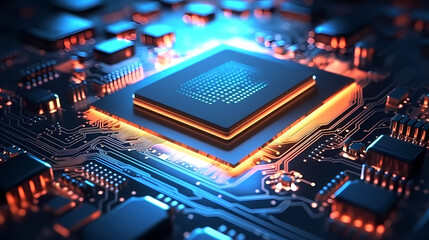 Fototapeta premium Central computer processor CPU concept