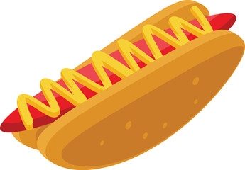 Hot dog food icon isometric vector. New york city. Street journey