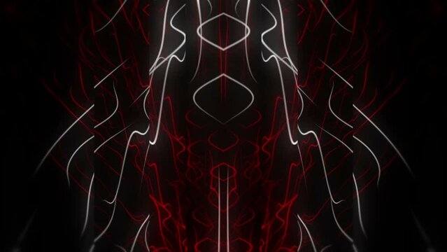 Red white lines particle video art red motion background vj loop