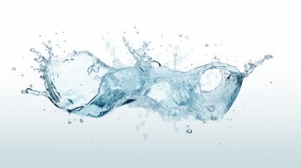 Crystal Clear Water Splash Isolated