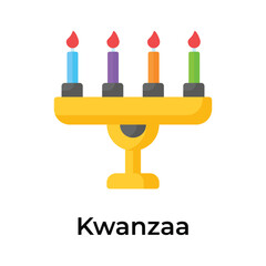 Happy kwanzaa, kwanzaa day creative icon, ready to use and download