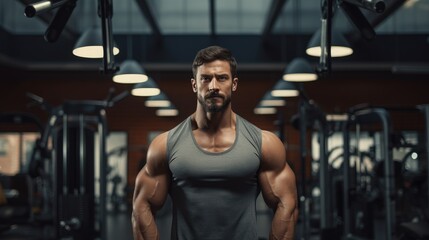 Fototapeta premium Gym Training and Muscle Building