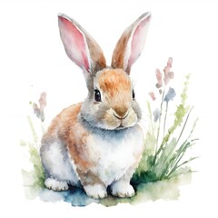 Illustration of beautiful easter bunny