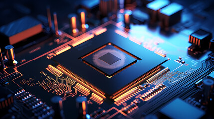 Fototapeta na wymiar CPU chip equipment technology hardware motherboard background