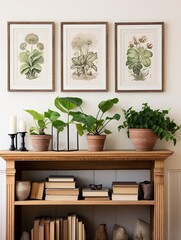 Vintage-Inspired Art Nouveau Prints: Nature Botanical Wall Art with Classic Flourishes