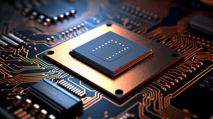 Fototapeta na wymiar CPU chip equipment technology hardware motherboard background