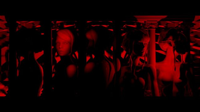 Girl in Pantheon Abstract VJ Loop