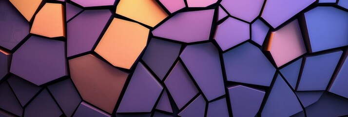 Texture of Colorful Geometric Structure in the Style of Dark Violet and Sky Blue - Cubist Fragmentation Colored Cartoon Matte Style Background created with Generative AI Technology - obrazy, fototapety, plakaty
