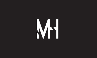 MH, HM, M , H , Abstract Letters Logo Monogram	