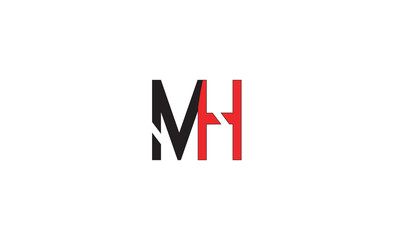 MH, HM, M , H , Abstract Letters Logo Monogram	