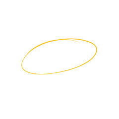 Hand Drawn Golden oval