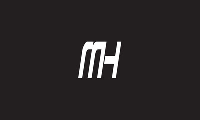 MH, HM, M , H , Abstract Letters Logo Monogram	