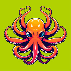 illustration of octopus vector cartoon