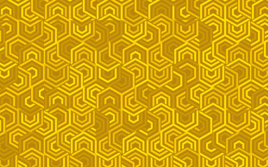 Fototapeta premium geometric polygon gold seamless pattern