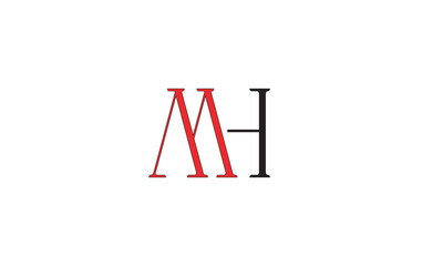 MH, HM, M , H , Abstract Letters Logo Monogram	