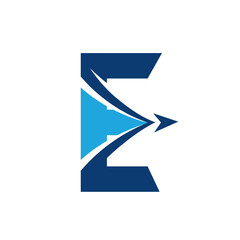 plane letter logo design royalty