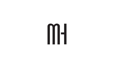 MH, HM, M , H , Abstract Letters Logo Monogram	
