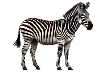 Fototapeta na wymiar Zebra isolated on white transparent background