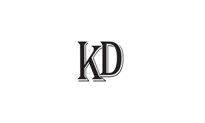 KD, DK , K , D , Abstract Letters Logo Monogram	