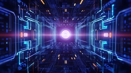 Obraz premium Artificial intelligence background, global business, internet network connection, internet of things, business intelligence concept
