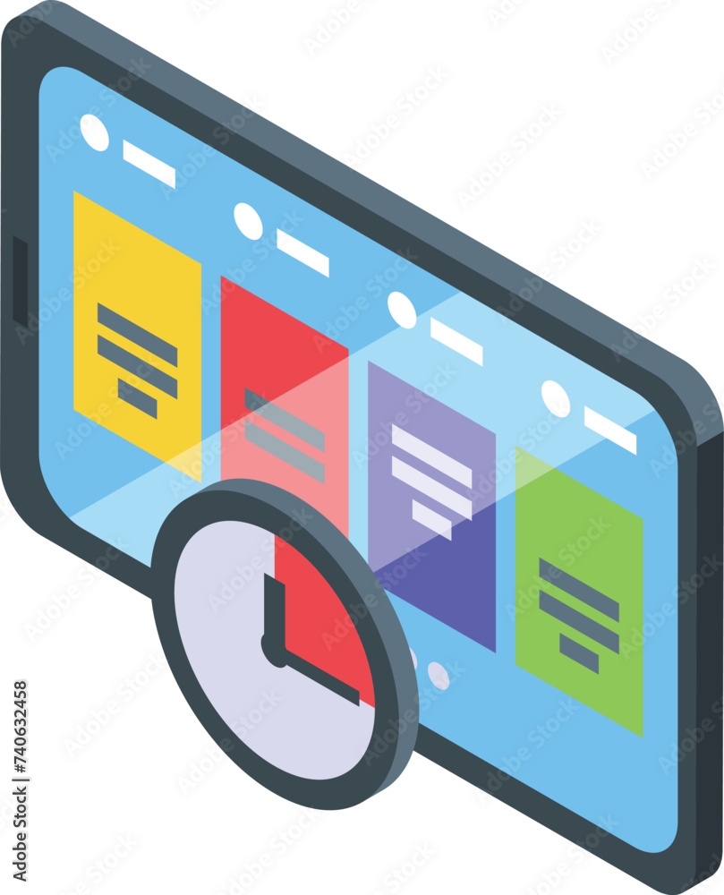 Poster web data safe icon isometric vector. control lesson. location online net