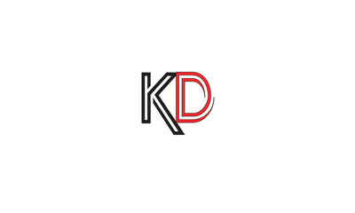 Obraz premium KD, DK , K , D , Abstract Letters Logo Monogram 