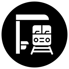 Train platform Vector Icon Design Illustration