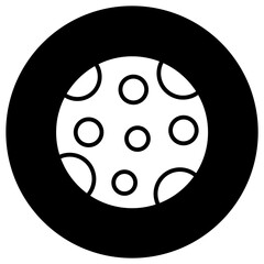 Full moon Vector Icon Design Illustration