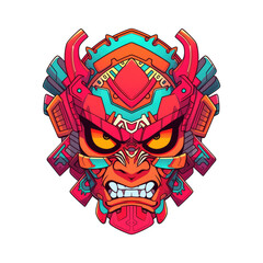 cool devil mask illustration for your tshirt design