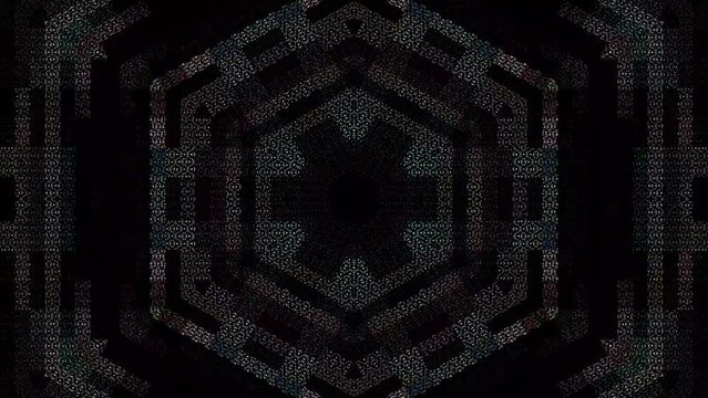 Beautiful abstract kaleidoscope that shines, a radiant light that regulates the subtle movements